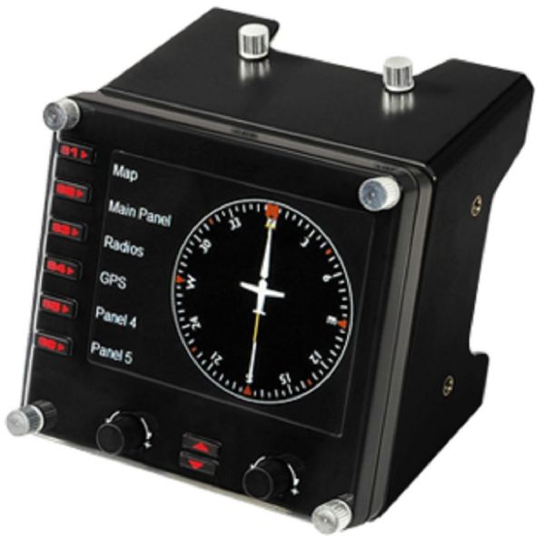 Джойстик Logitech Flight Instrument Panel черный