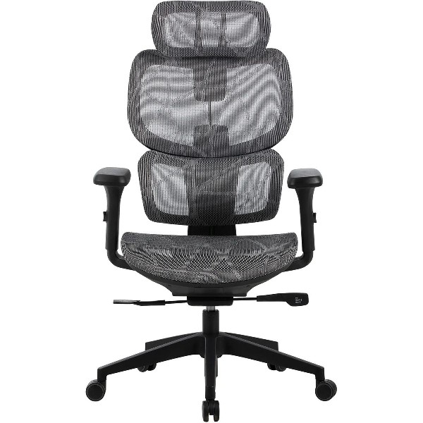 Кресло офисное Cactus CS-MC555-GY на колесиках, сетка, серый